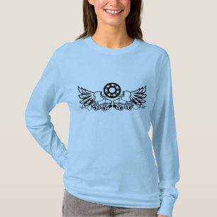 Roller Derby-Schaatsen met vleugels T-shirt