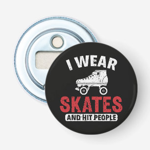 Roller Derby Schaatsen Schaats Schaatser Button Flesopener