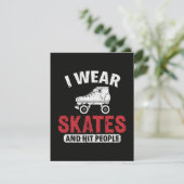 Roller Derby Schaatsen Schaats Schaatser Feestdagenkaart (Staand voorkant)