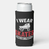 Roller Derby Schaatsen Schaats Schaatser Seltzer Blikjeskoeler (Seltzer Voorkant)