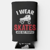 Roller Derby Schaatsen Schaats Schaatser Seltzer Blikjeskoeler (Voorkant)