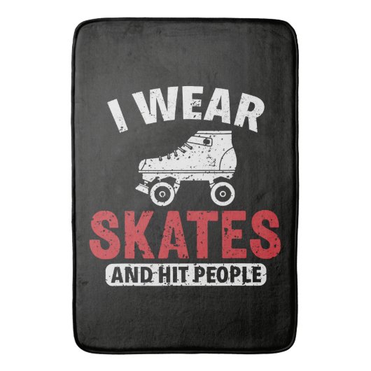 Roller Derby Schaatsen Schaats Schaatsster Badmat (Voorkant Verticaal)