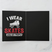 Roller Derby Schaatsen Schaats Schaatsster Bedankkaart (Binnen)