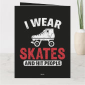 Roller Derby Schaatsen Schaats Schaatsster Bedankkaart (Achterkant)