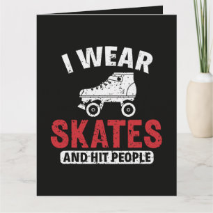 Roller Derby Schaatsen Schaats Schaatsster Bedankkaart