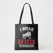 Roller Derby Schaatsen Schaats Schaatsster Tote Bag (Voorkant)