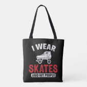 Roller Derby Schaatsen Schaats Schaatsster Tote Bag (Achterkant)