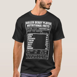 Roller Derby Shirten Roller Nutritional Facts Vint T-shirt