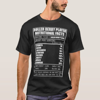 Roller Derby Shirten Roller Nutritional Facts Vint T-shirt
