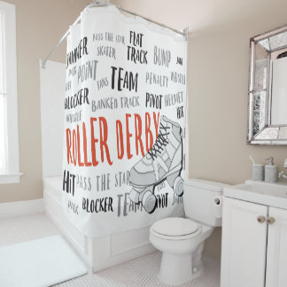 Roller Derby Shower Curtain Douchegordijn