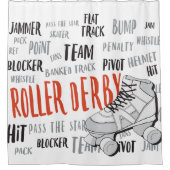 Roller Derby Shower Curtain Douchegordijn (Voorkant)