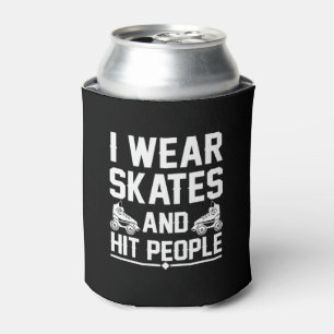 Roller Derby Skater Draag Schaatsen Hit People Blikjeskoeler
