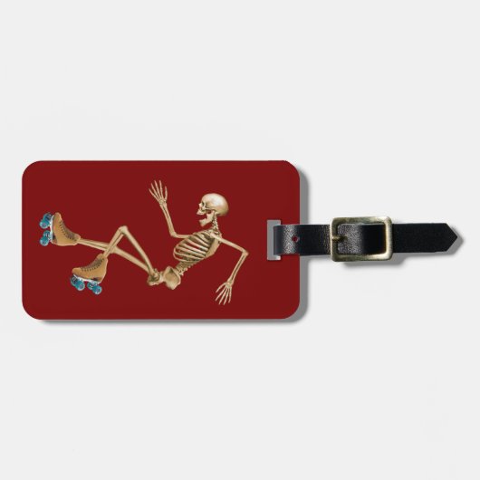 Roller Derby Skeleton Bagagelabel (Voorkant horizontaal)