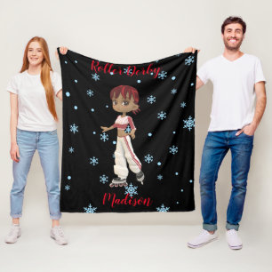Roller Derby Sneeuwvlok Fleece Deken