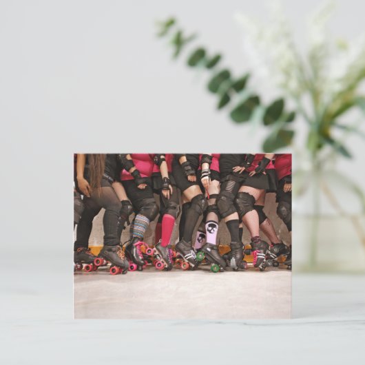 Roller Derby Team Briefkaart (Staand voorkant)