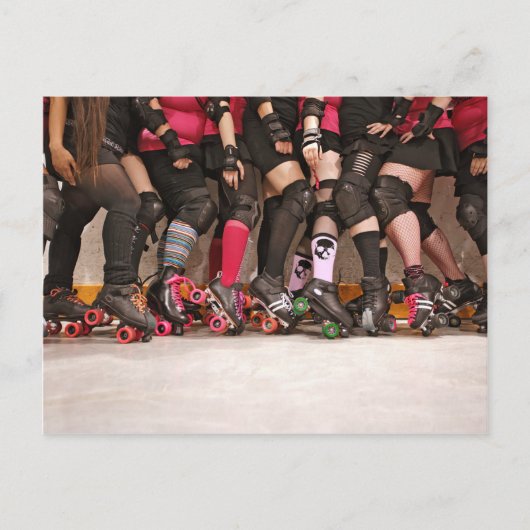 Roller Derby Team Briefkaart (Voorkant)