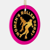 Roller Derby voor vrouwen Keramisch Ornament (Rechts)
