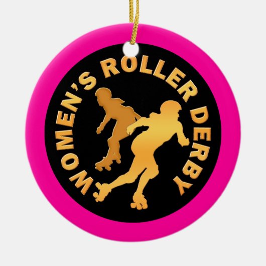 Roller Derby voor vrouwen Keramisch Ornament (Voorkant)