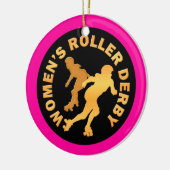 Roller Derby voor vrouwen Keramisch Ornament (Links)