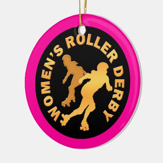Roller Derby voor vrouwen Keramisch Ornament (Links)