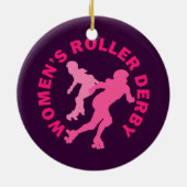 Roller Derby voor vrouwen Keramisch Ornament (Achterkant)