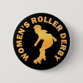Roller Derby voor vrouwen Ronde Button 5,7 Cm (Voorkant)