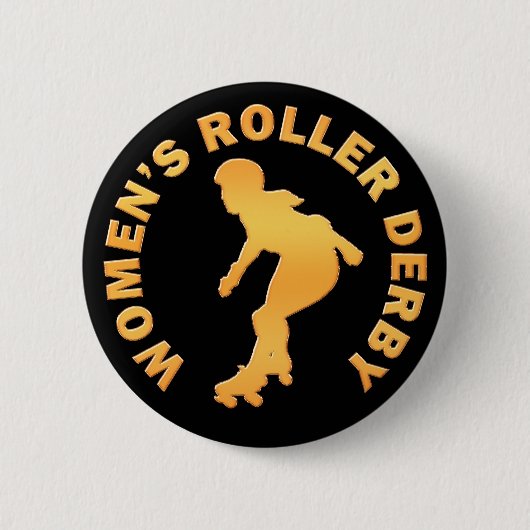 Roller Derby voor vrouwen Ronde Button 5,7 Cm (Voorkant)