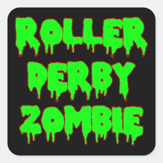 Roller Derby Zombie Sticker (Voorkant)