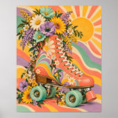 Roller Disco Boeket Kunstprint Poster (Voorkant)