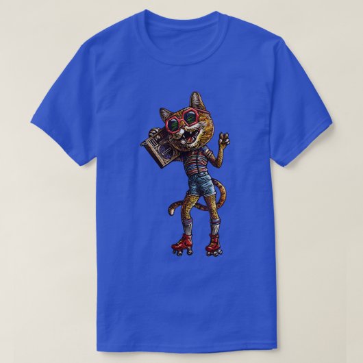 Roller Disco Kat T-shirt (Design voorkant)