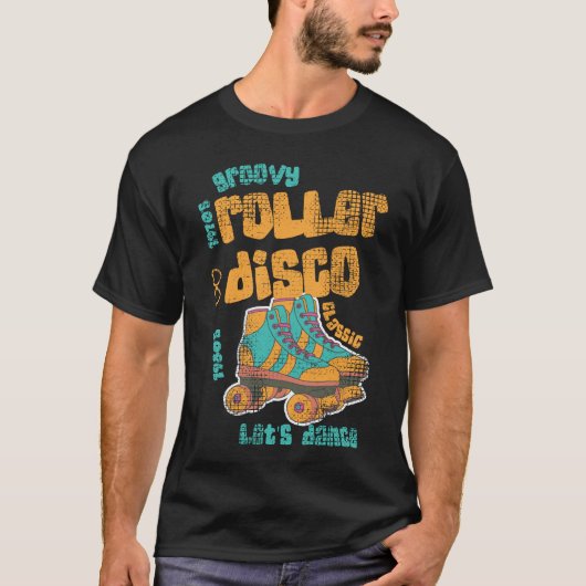 Roller Disco Retro 1970's van 1980 T-shirt (Voorkant)