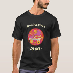 Roller Disco Retro Groovy sinds 1960 60e verjaarda T-shirt