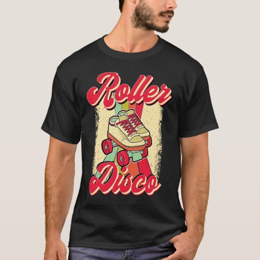 Roller Disco T Party Danser Schaatsbaan 80's T-shirt (Voorkant)