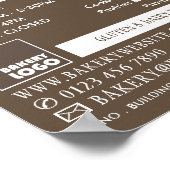 Roller en gebak, bakkerijen, Bakkerijproducten Poster (Hoek)