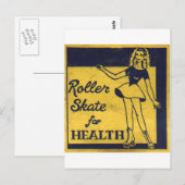 Roller Girl Briefkaart (Voorkant / Achterkant)