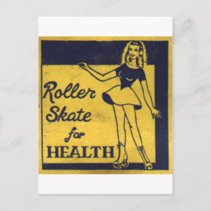 Roller Girl Briefkaart