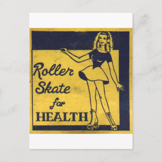 Roller Girl Briefkaart (Voorkant)