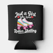 Roller Girl - Meisje dat van Roller houdt Blikjeskoeler (Achterkant)