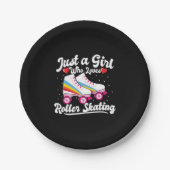 Roller Girl - Meisje dat van Roller houdt Papieren Bordje (Voorkant)