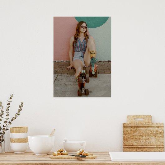 Roller Girl-Poster - Roller Skating Poster (Keuken)