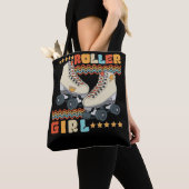 Roller Girl Retro 70s 80s Roller Skating Tote Bag (Dichtbij)