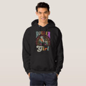 Roller Girl Retro Roller Derby Roller Skating Roll Hoodie (Voorkant volledig)