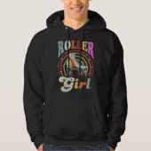 Roller Girl Retro Roller Derby Roller Skating Roll Hoodie (Voorkant)