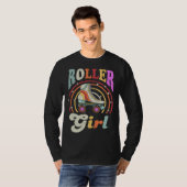 Roller Girl Retro Roller Derby Roller Skating Roll T-shirt (Voorkant volledig)