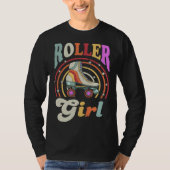 Roller Girl Retro Roller Derby Roller Skating Roll T-shirt (Voorkant)