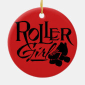 Roller Girl, Roller Derby Keramisch Ornament (Achterkant)