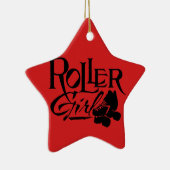 Roller Girl, Roller Derby Keramisch Ornament (Rechts)