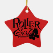 Roller Girl, Roller Derby Keramisch Ornament (Achterkant)