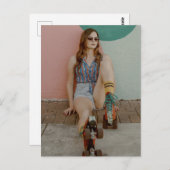 Roller Girl - Roller Skating   Briefkaart (Voorkant / Achterkant)