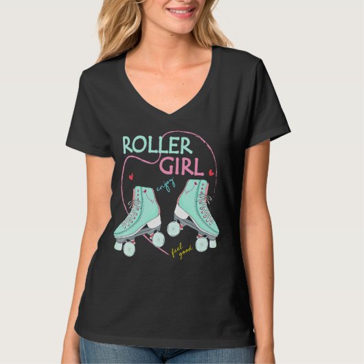 Roller Girl - Rollers Schaatsen Roller Schaatsen T-shirt (Voorkant)